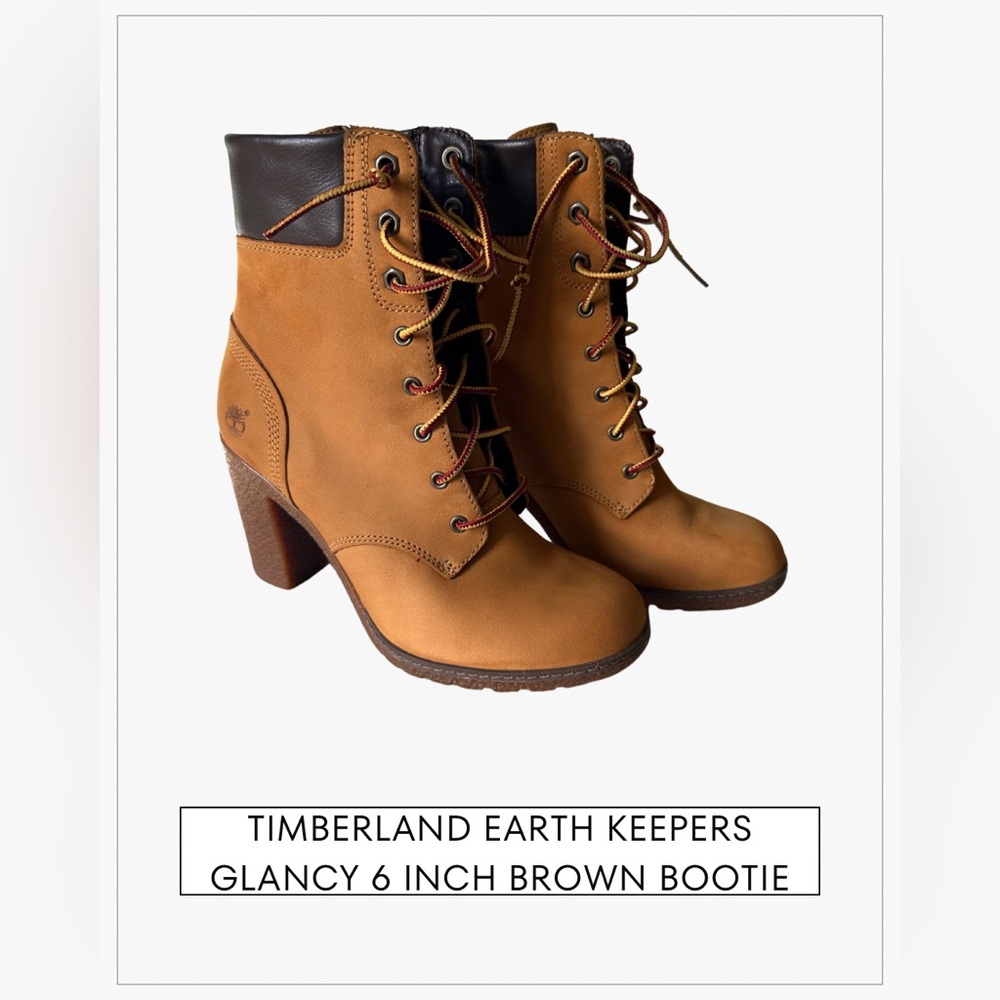 Timberland Women's Earth Keepers Glancy 6” Heel Brown Bootie - Size 6.5